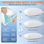 UYWO Cooling Memory Foam Pillows Firm and Soft, King Size 1 Pack, Original - Image 5
