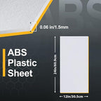 Plastic Sheet 12" x 24" x 0.06", Abs Plastic Sheets 6 Pack - Image 2