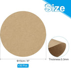 PATIKIL 6inch Circle Card Stock, Kraft Color - Image 2