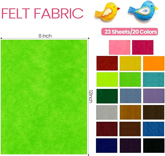 Moukeren 240 Pcs 12 x 8 Inch Felt Sheets Bulk - Image 3