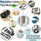 80pcs Cable Ties Reusable Macaron-inspired Color Wire Ties Cable Management - Image 3