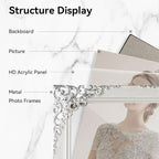 DIKAR Silver 5x7 Picture Frame, Hollow-Carved Design Retro Metal Frame - Image 6