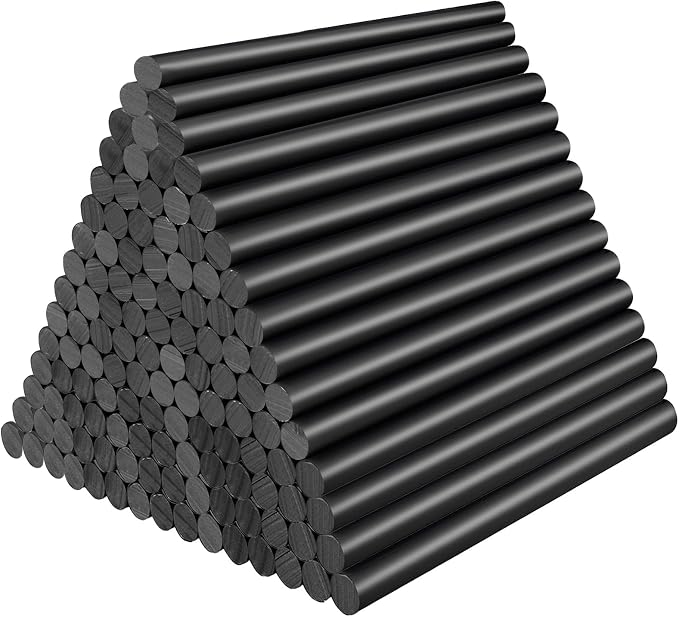 ENPOINT 120pcs Black Hot Glue Sticks Bulk, 0.27"x4" Mini Hot Glue Sticks EVA by ENPOINT