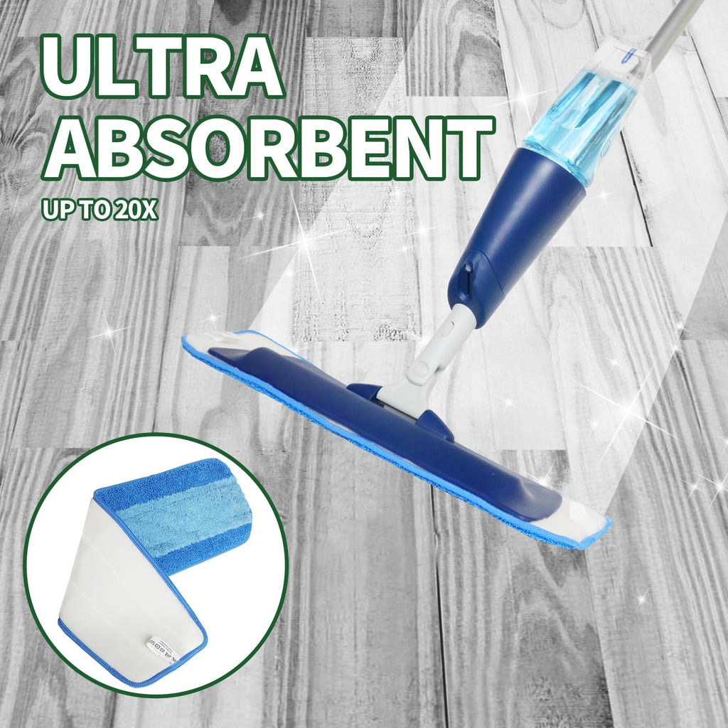 6 Pack Microfiber Cleaning Pads for Bona Mop, Reusable Microfiber Mop Pads for 18 Inch Mop, Hardwood & Hard Surface Floors Replacement Cleaning Mop Pads, Machine Washes