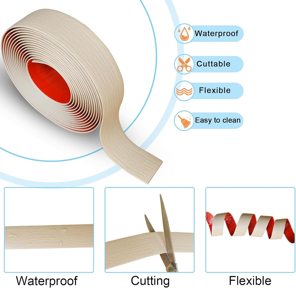 Floor/Door Flat Transition Strip & Self Adhesive Floor Vinyl Floor Edge Trim Laminate Floor Gap Covering Joining Strip