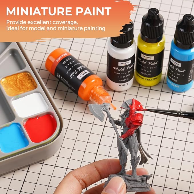 Nicpro All-In-One Miniature Painting Kit, Starter Paint Set - Image 3