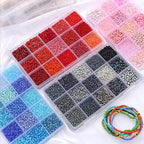 15 Grid Red Glass Seed Bugle & Tube Beads Kit - Image 4