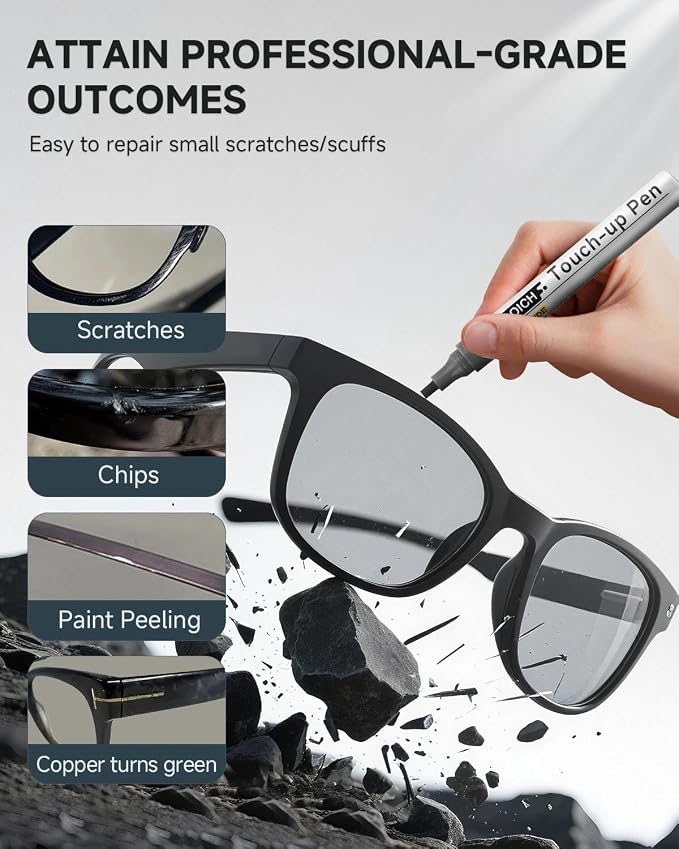 Light Rose Gold Eyeglass Frame Touch Up Paint Pen, All-in-One Touch Up Kit - Image 3