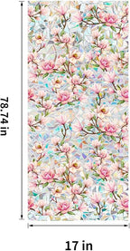 Floral Stained Glass Window Privacy Film, Retro Decorative Rainbow Window - Image 2