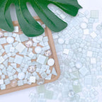 LITMIND 1.1 LB White Irregular Glass Mosaic Tiles - Image 3