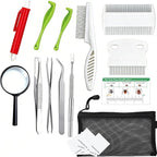 Tick Removal Tool Kit for Humans, Dogs & Cats, 13-in-1 Stainless Steel Tick by KAOXIYU