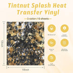Tintnut Black Gold Splash Heat Transfer Vinyl, stretch washable, works - Image 2