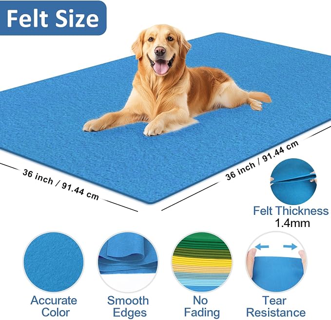 Sky Blue Fabric Sheet 36" X 36", 1.4mm Thick Large Soft Durable Flexible Craft - Image 2