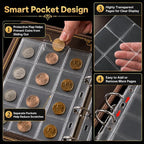 Coin Collection Book Holder for Collectors, 200 Pockets Collecting Album& 30 - Image 4