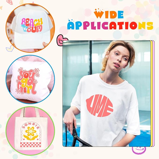 Tintnut Light Pink Neon Heat Transfer Vinyl, easy cut & weed, stretch washable - Image 5