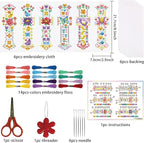 ORIGACH 6 Pcs Cross Stitch Bookmark Kit - Image 2