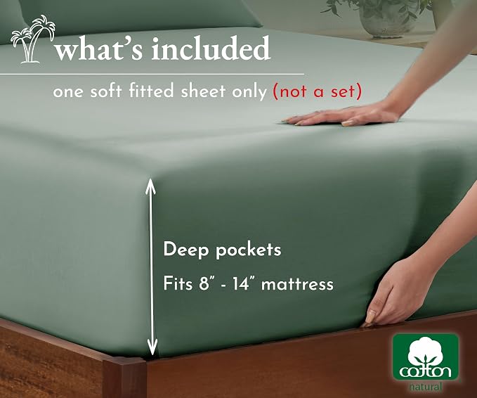 California Design Den Queen Fitted Sheet Only - Image 5