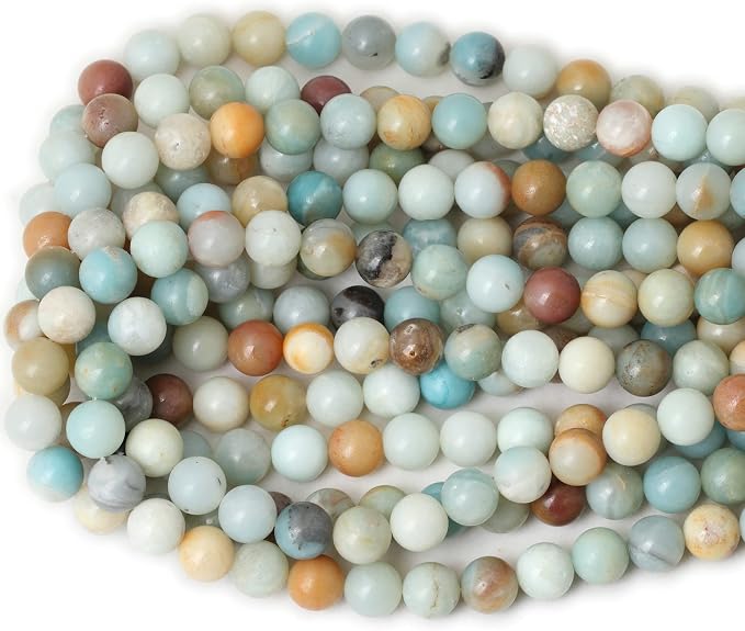 35PCS 10mm Natural Mix Color Amazonite Gemstone Round Loose Beads Stone Beads - Image 3