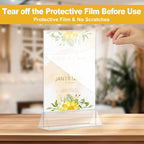 EHWINE Acrylic Sign Holder 8.5 x 11, 8 Pack Double-Sided Tabletop Stand | - Image 2