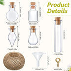 Geiserailie 50 Pieces Small Tiny Glass Spell Jars Bottle - Image 2