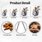 Flowers Fairy Acrylic Suncatcher Stained Glass Effect Window Car Hanging - Image 2