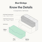 BLUE GINKGO Compact Desk Organizer – Small 5-Compartment, Half Drawer Storage – - Image 4