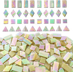 Iridescent Amber Glass Mosaic Tiles - Image 2