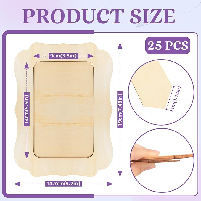 VOKOY 25 Pack Wooden Picture Frames - Image 2