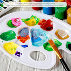 FANDAMEI 20 PCS Oval Paint Tray Palettes, Plastic Paint Tray Palette, Paint - Image 5