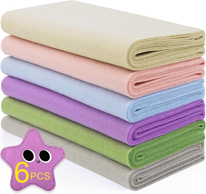 XSEINO 6 Rolls 12"x35" Large Felt Sheets, 1.4mm Thick Nonwoven Fabric - Image 8
