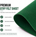 Emerald Green Large Felt Fabric 36" x 36", 1mm Stiff Felt Sheet, Nonwoven Fabric - Image 4
