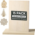 15 Pack Basswood Sheets, Smooth Surface, Uniform Thickness, No Burrs, No Warping by 3MMBasswoodForLaserCutting