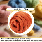 Wool Roving-3.5oz Needle Felting Wool, Soft Multi-Color Wool Fiber, Perfect - Image 2