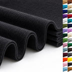 Black Large Felt Fabric 36" x 36", 1.4 mm Soft Felt Sheet, Nonwoven Fabric by ZANEXIR