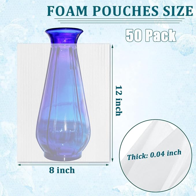 50 Pack Foam Pouches 8x12 Inch, Cushion Foam Pouches Protecting Mugs, China and - Image 2