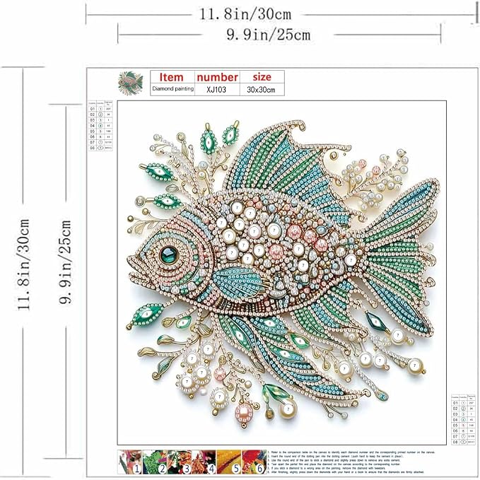 ZQEATRY Fish Animal Special Shape Diamond Art Kits - Image 6