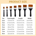 EORTA Flat Art Paint Brushes Set Assorted Size Nylon Painting Brushes - Image 3