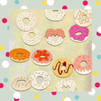 100 Pcs Unfinished Wood Cutouts Donut Wooden Shapes Dessert Wood Crafts - Image 5