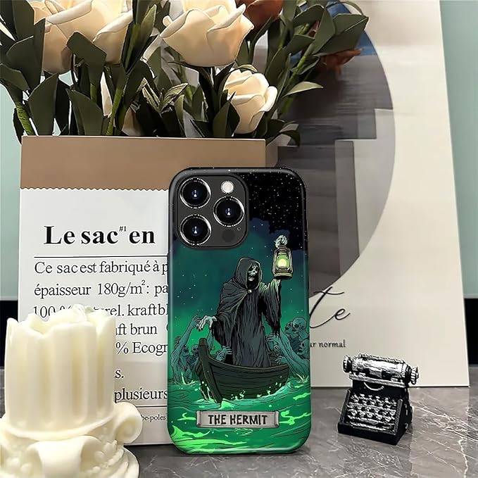 ZHEGAILIAN Case for iPhone 16 Pro, The Hermit Night Skull Durable Shockproof - Image 7