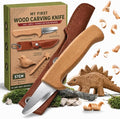 Whittling Knife for Kids, Safe Beginner Rounded Tip Wood Carving Knife for Boys by YourTrustedCompanionontheCarvingJourney