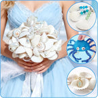 QEQEKAKA 60PCS Sea Shells for Crafts1.5''-2'' White Small Seashells Clam - Image 6