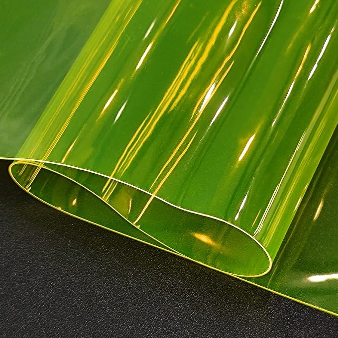 30x135cm Transparent PVC Vinyl, 0.4mm Neon Solid Color Waterproof Fabric Super - Image 3