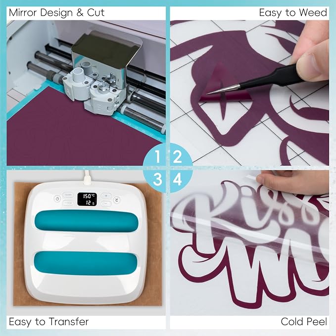 Aoder Maroon Heat Transfer Vinyl - Image 3
