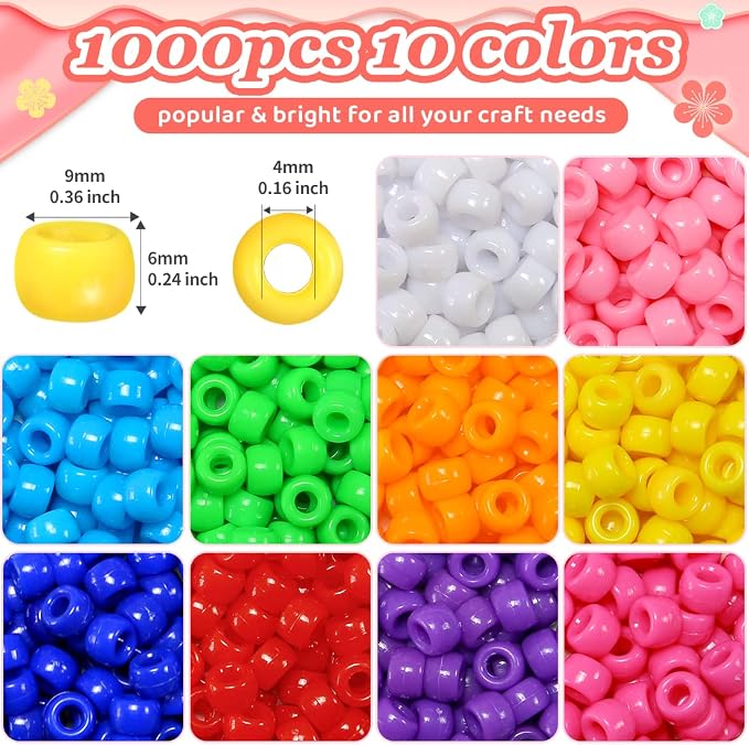 Iooleem Pony Beads, Beads for Jewelry Making, Beading Supplies, Arts & Crafts - Image 2