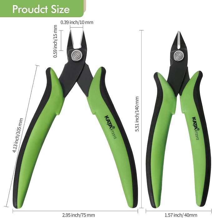 KATA Mini Flush Cutters, 5 Inch Precision Wire Cutter Plier - Image 2