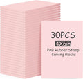 Frienda 30 Pack 4"x6" Rubber Carving Blocks Rubber Stamp Carving Linoleum Blocks by Frienda