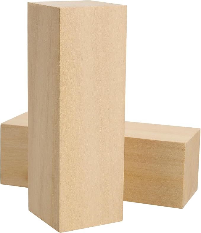 MUKCHAP 12pcs 6 x 2 x 2 Inch Basswood Carving Blocks, Unfinished Wood Block - Image 5