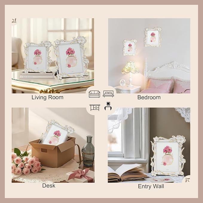 5x7 Vintage Picture Frame, Victorian Retro Decorative Photo Frames - Image 5