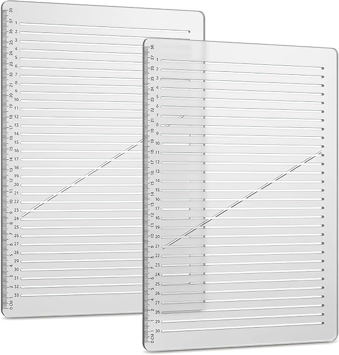 2 Pack Straight Line Writing Template, 11 Inch Calligraphy Guide Ruler by Prebafo