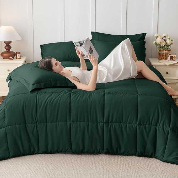JOLLYVOGUE Twin Comforter Set, Ultra-Soft Bed in a Bag Twin Size 5 Pieces - Image 7